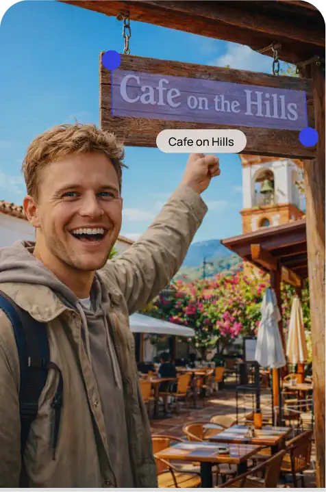 Text in images interface