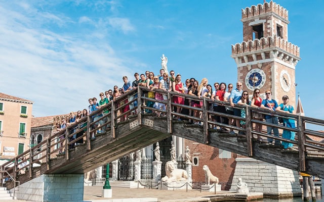 ACIS group posing at the Venetian Arsenal