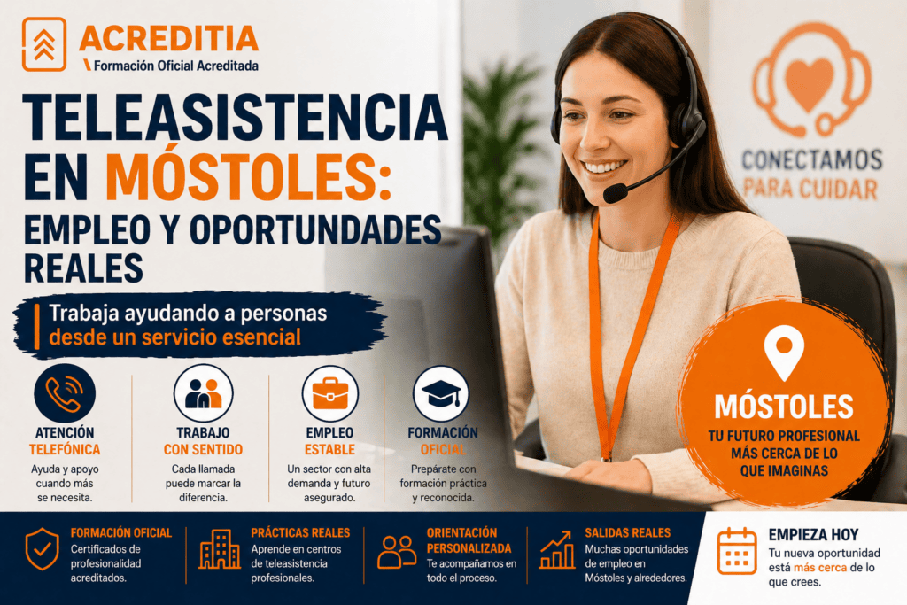 Teleasistencia en Móstoles: empleo y oportunidades reales