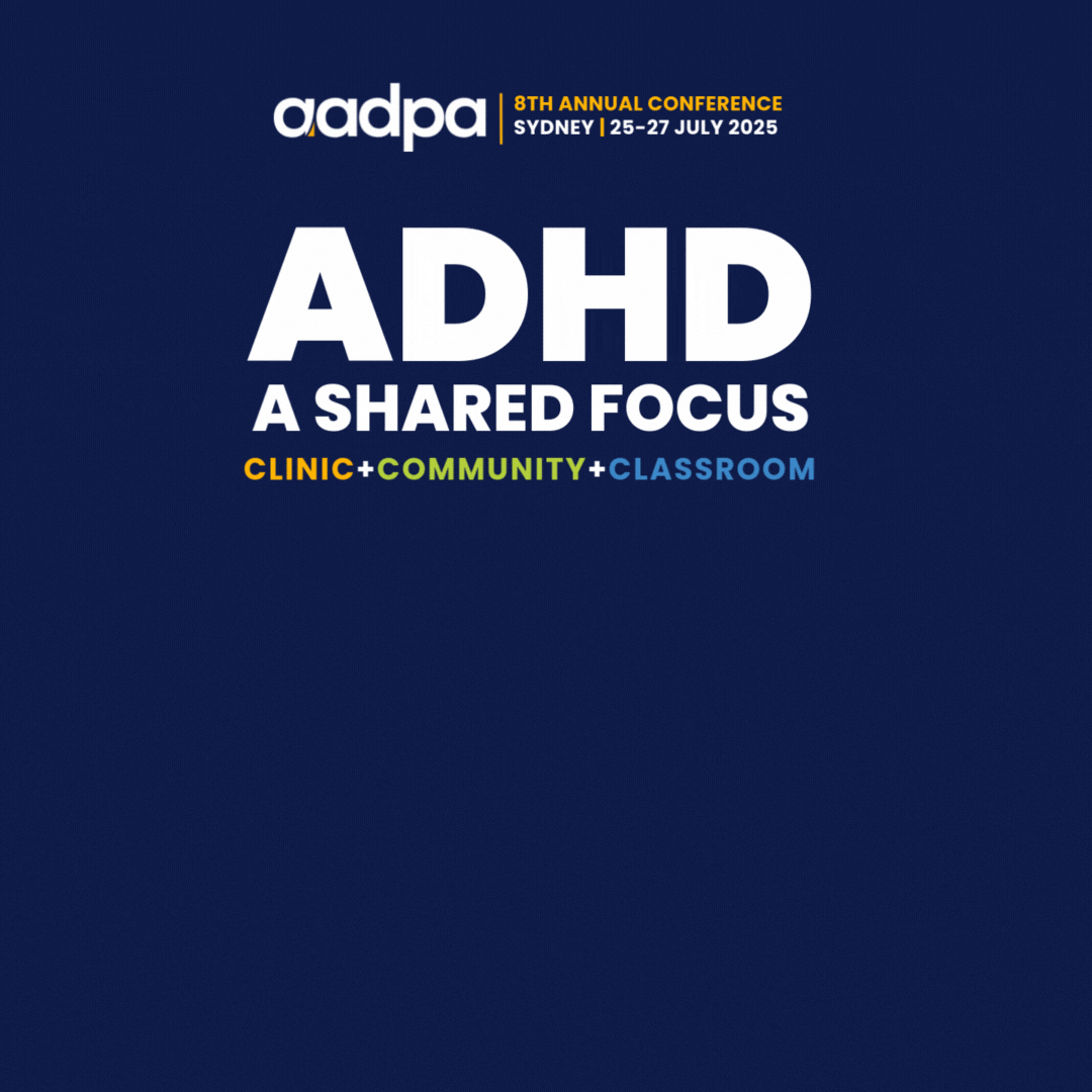 Australasian ADHD Professionals Association Conference 2025 Logo, ADHD a shared focus