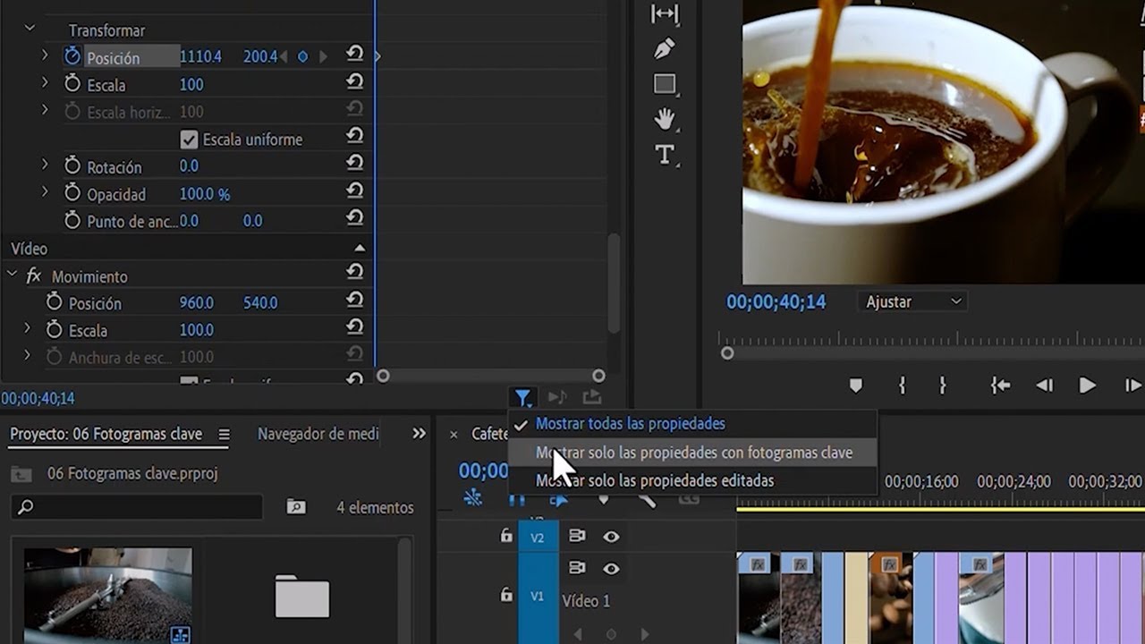 Cuadros Clave (Keyframes)