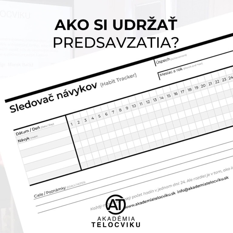 Zdravé návyky a ich sledovanie