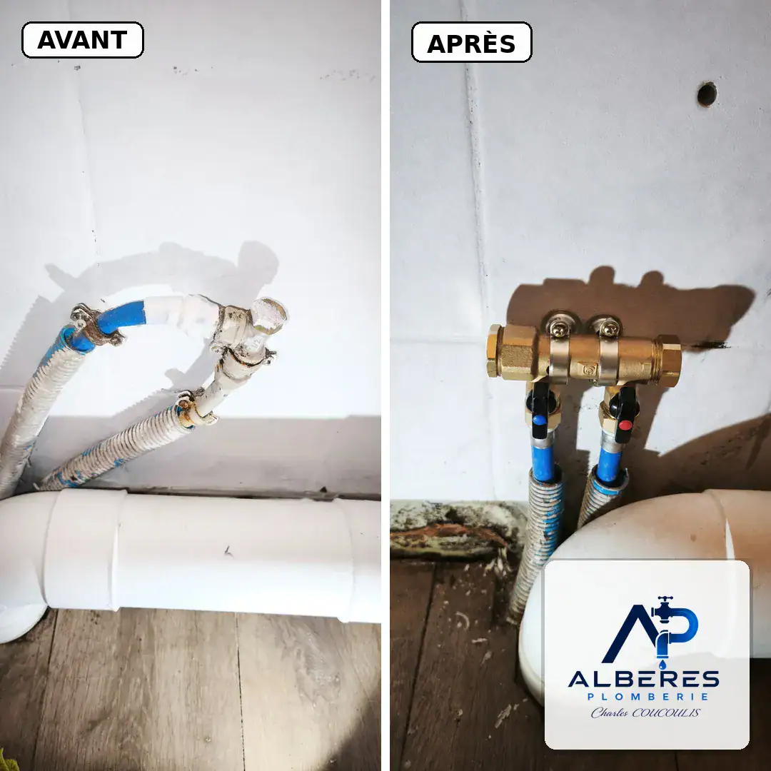 Avant apres installation plomberie