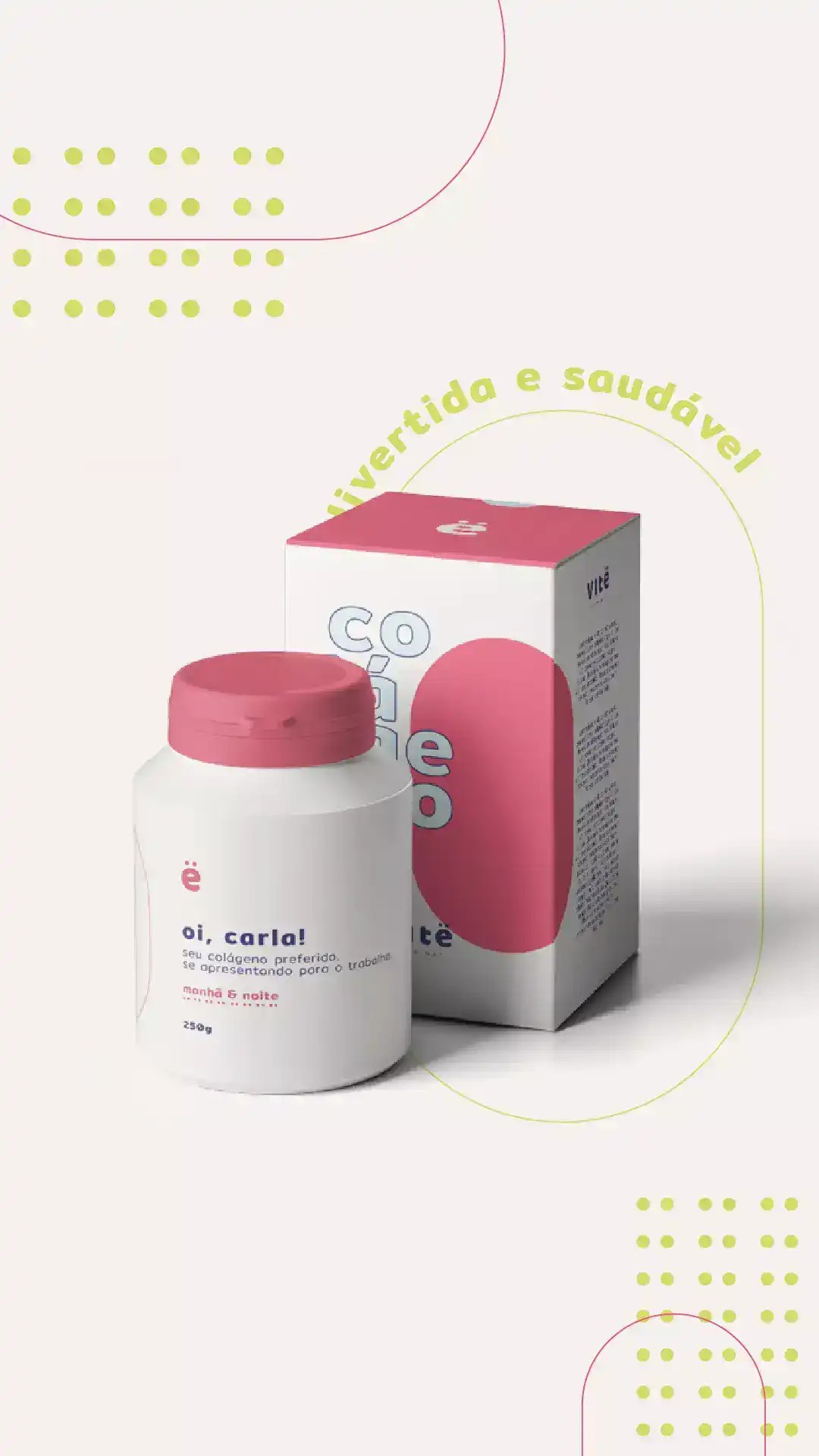 Identidade Visual para Vitaminas Suplemento Wellness