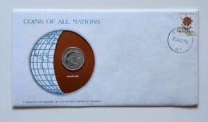 Singapore Coin Stamped Envelope An Asian Country From Franklin Mint with C.O.A