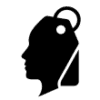 Logo-image-de-marque Icône stylisée de profil humain connecté, intelligence artificielle ou innovation cognitive