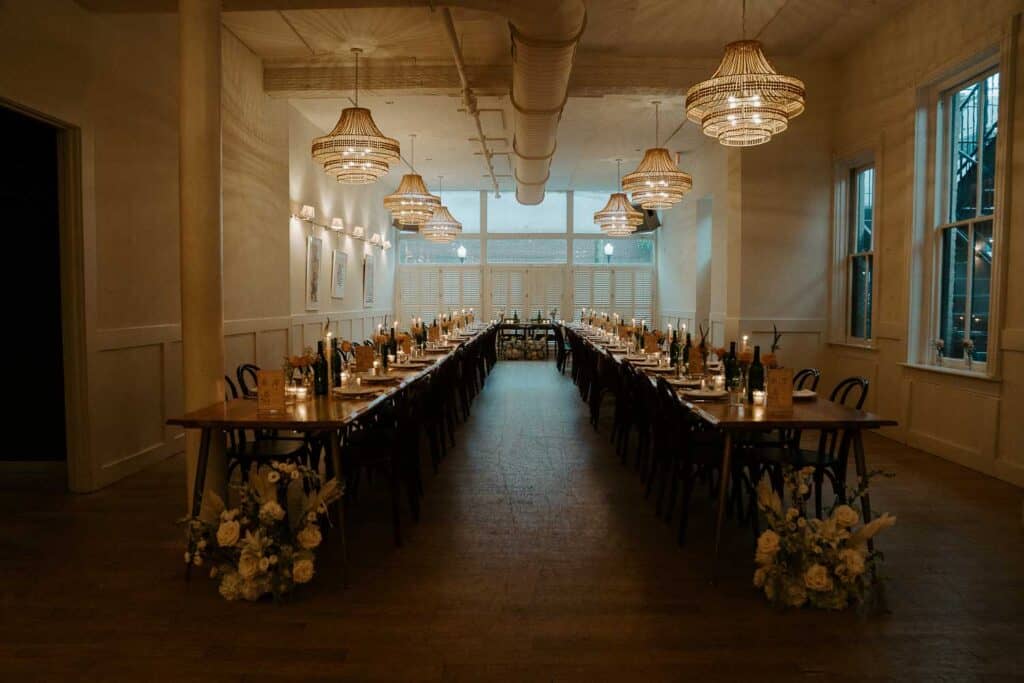 Common House candlelight wedding reception