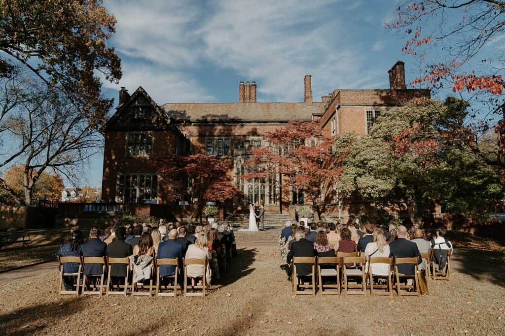 Branch Museum fall outdoor wedding