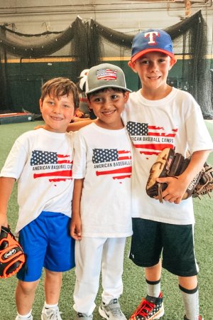 group of baseball campers group of baseball campers