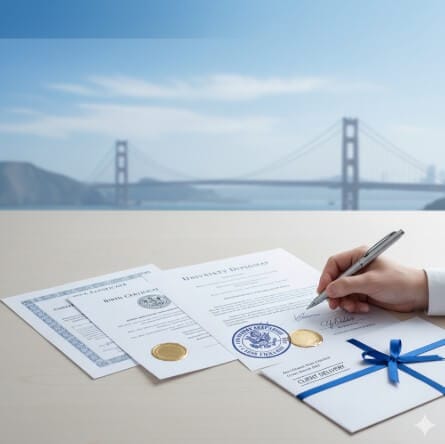 Client reviewing a certified translation draft before approval