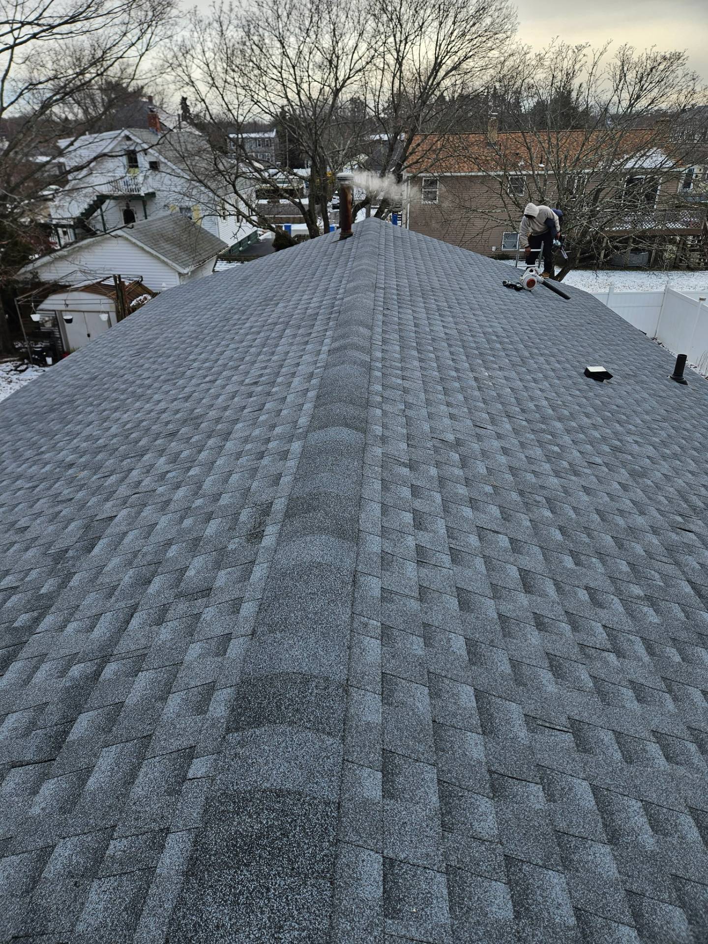 AMP Roofing winter installation completed in Monroe