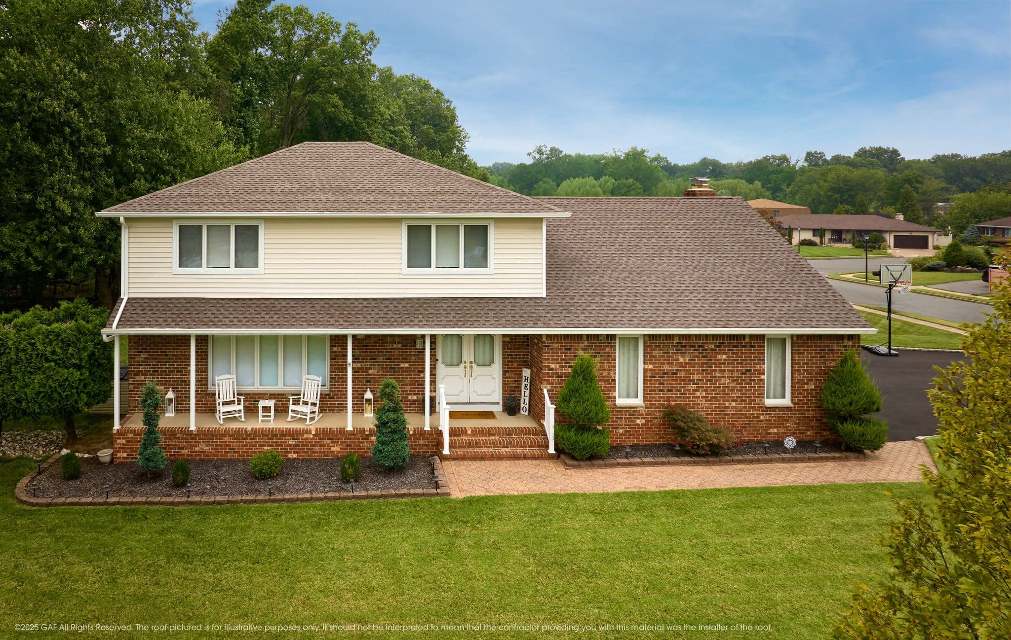 GAF Timberline HDZ Mission Brown architectural shingle roof
