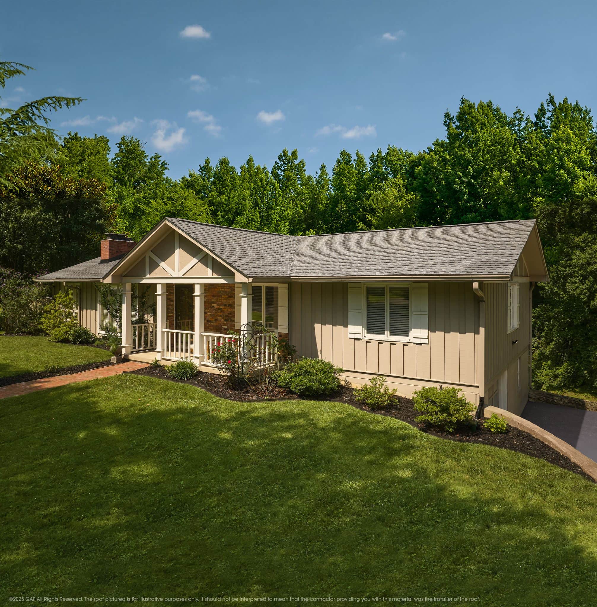 GAF Timberline HDZ Oyster Gray architectural shingle roof