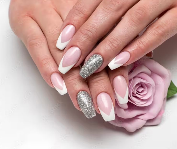 Women Hand With Beautiful Nail Art