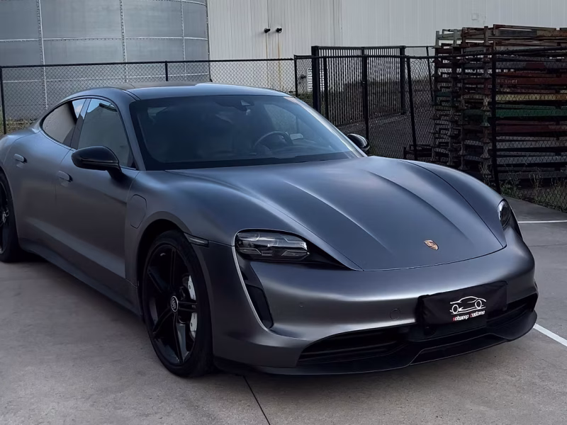 Porsche Taycan satin dark grey Porsche Taycan satin dark grey