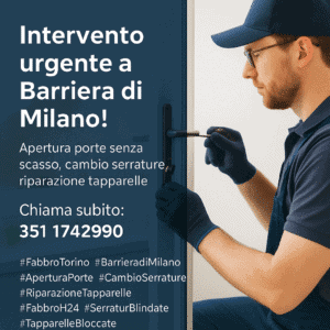 Fabbro Torino Apertura Porte - Fabbro che apre una porta blindata