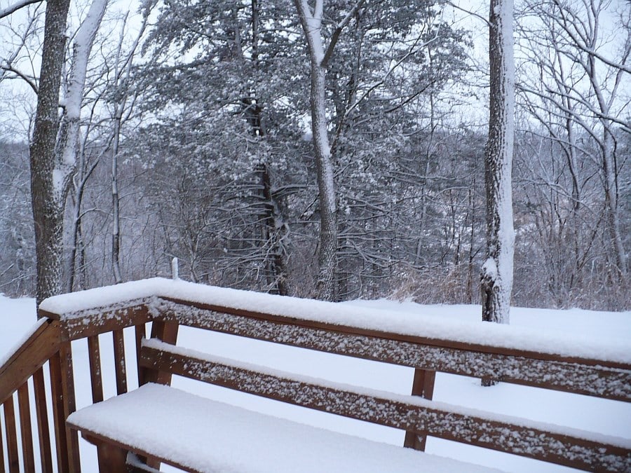 winter storm on deck