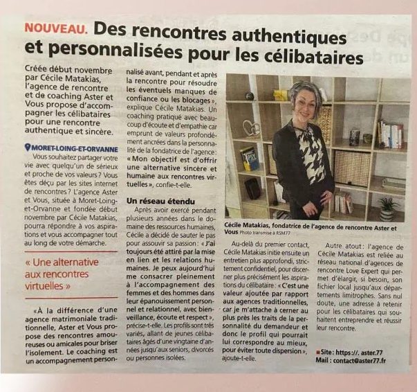 Article de La République de Seine-et-Marne, décembre 2025