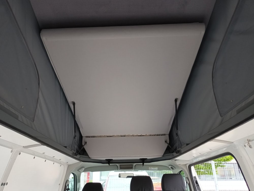 Markise Multirail Reimo Aufstelldach Montage Thule VW T6 T5 Camper lang hiho Bett 2 Stufen innen