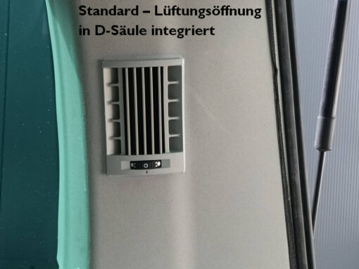 Klimaanpassung Aufstelldach Multivan Caravelle Lüftungsöffnung D-Säule