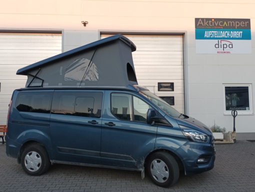 SCA 124 Ford Transit Custom Aufstelldach Camper Klappdach Fenster offen seite