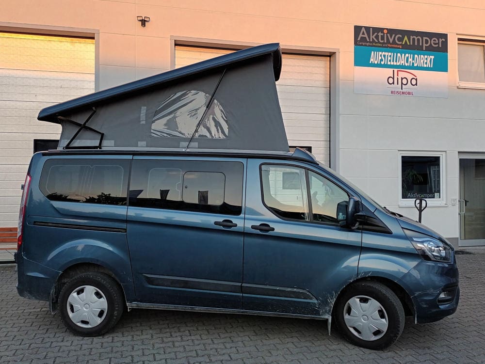 SCA 124 Ford Transit Custom Aufstelldach Camper Klappdach offen Direkt