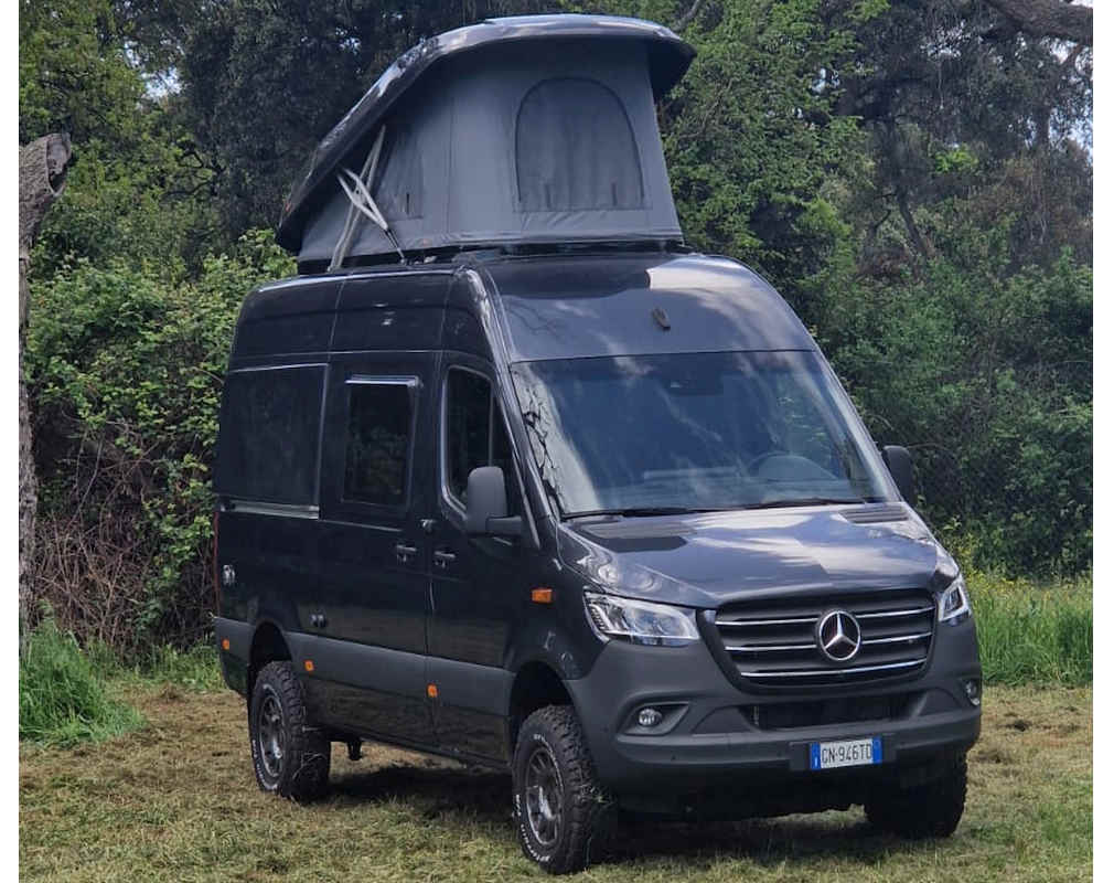 Sprinter Aufstelldach Skyup Sky up Schlafdach Mercedes 906 und 907 nachrüsten einbau vorne