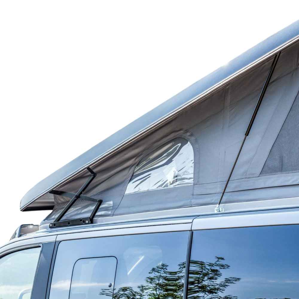 SCA 327 Aufstelldach Ford Transit Custom langer Radstand hinten hoch VW New Transporter Caravelle Detail