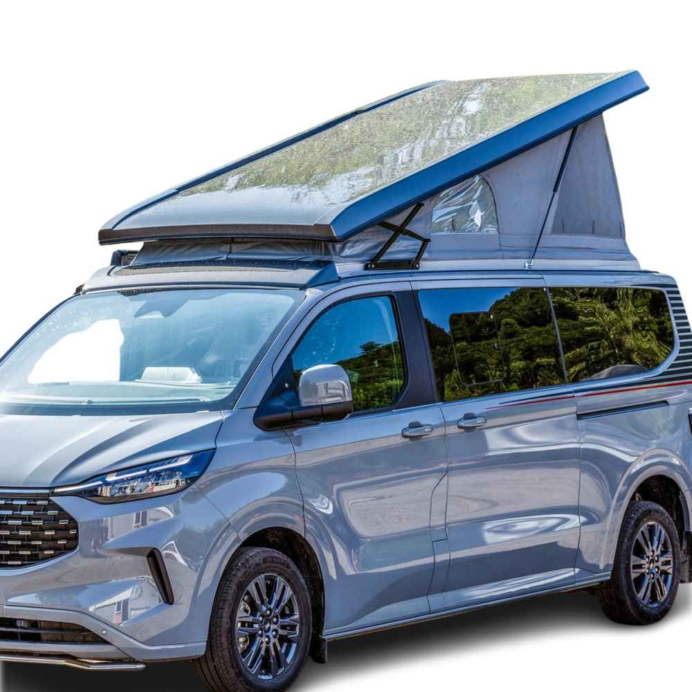 SCA 327 Aufstelldach Ford Transit Custom langer Radstand hinten hoch VW New Transporter Caravelle geöffnet