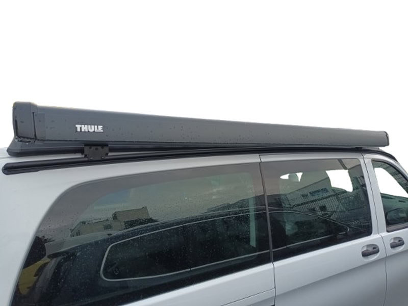 Markisenhalter Multirail Mercedes Vito V-Klasse mit Aufstelldach Reimo Easyfit, Pössl Vanstar, SCA 152 und Crosscamp kompatibel Thule 4200