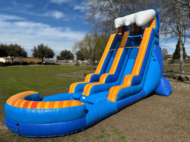 Tsunami Blue Wave 18 Foot Inflatable Water Slide