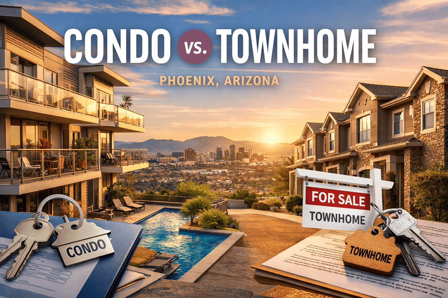Condo vs townhome ownership differences in Greater Phoenix, Arizona
