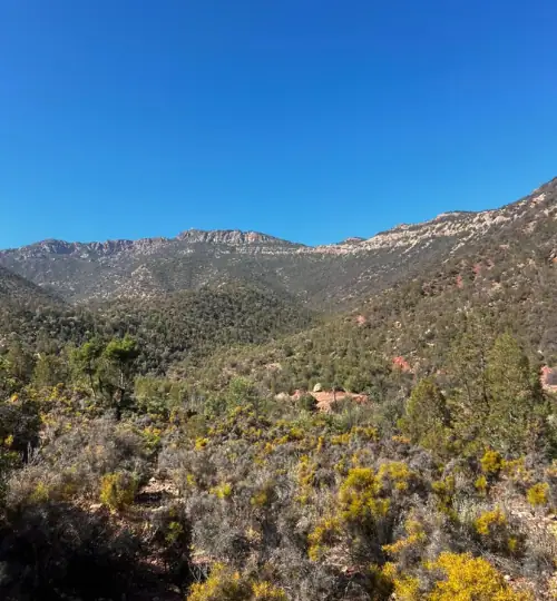 Challenging day hike to El Guez Peak (1,060 m), the highest summit; hike near Agadir in the High Atlas Mountains with Azul Excursions.