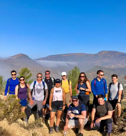 Challenging day hike to El Guez Peak (1,060 m), the highest summit; hike near Agadir in the High Atlas Mountains with Azul Excursions.