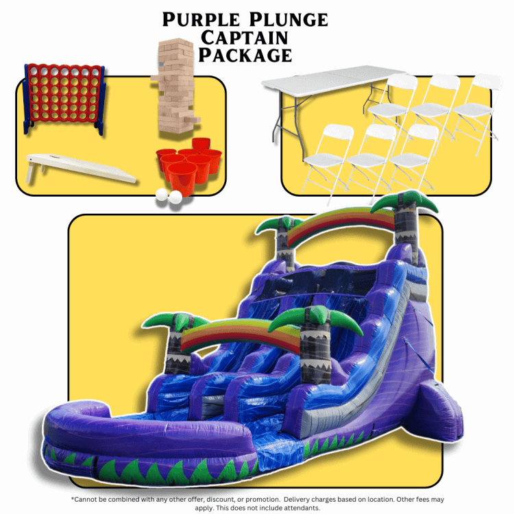 Purple Plunge Captain Package — birthday party rental Backyard Responders Central Kentucky