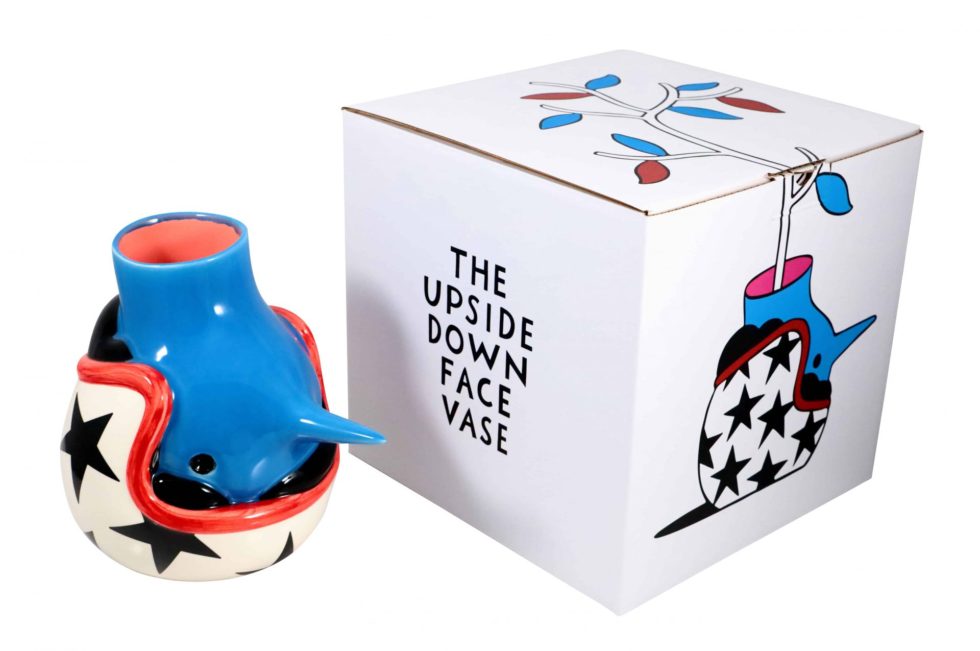 HB29-018 – Piet Parra The Upside Down Face Vase Helmet Sculpture – Baer & Bosch Auctions