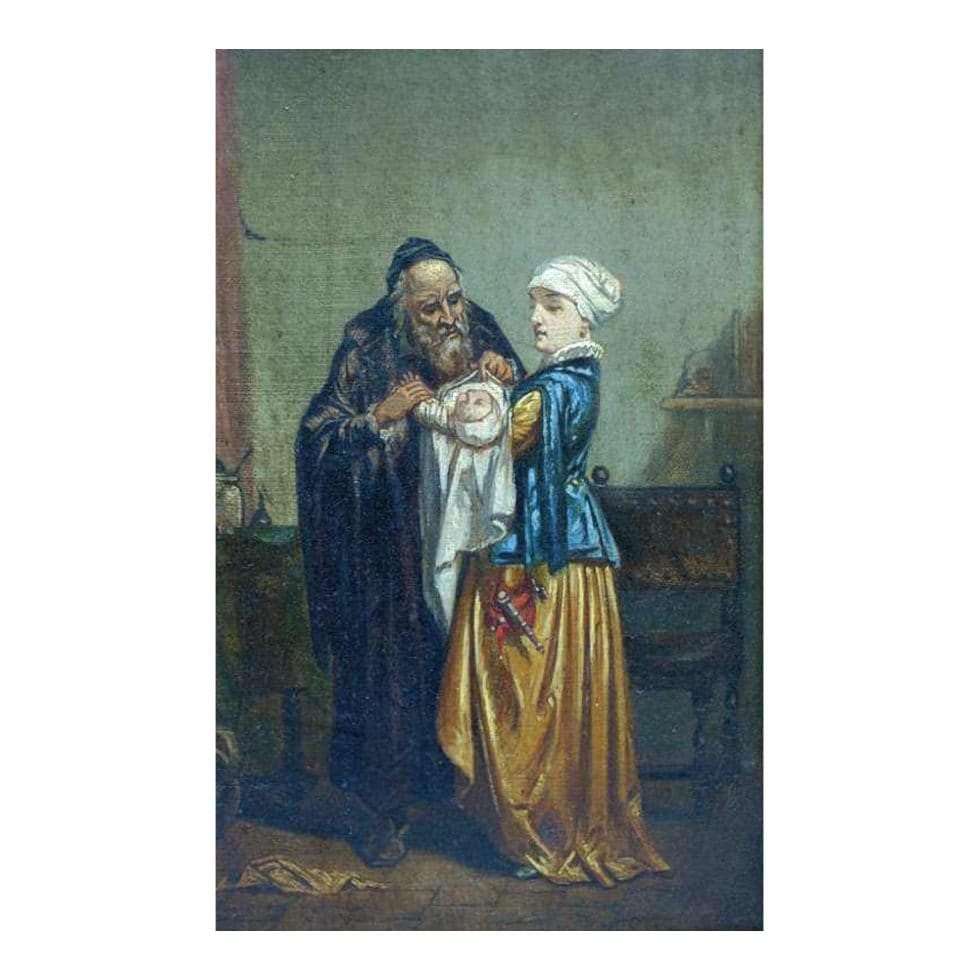 Antique Oil Painting On Canvas Framed