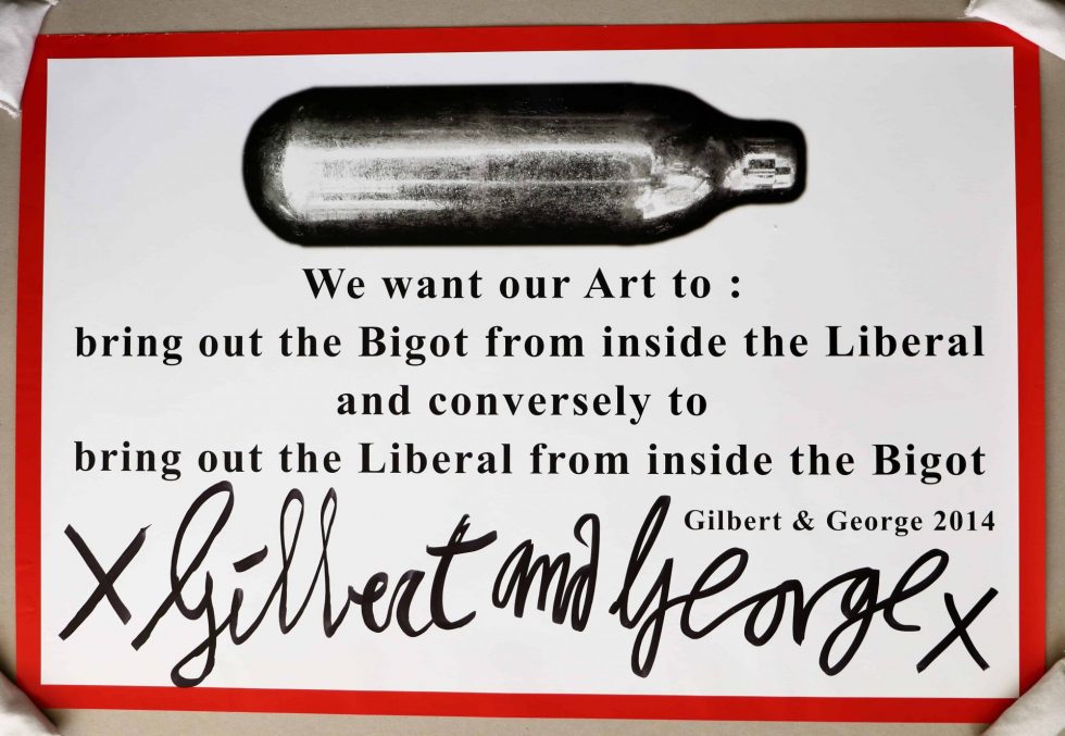 HB29-075 – Gilbert & George Signed Poster – Baer & Bosch Auctions