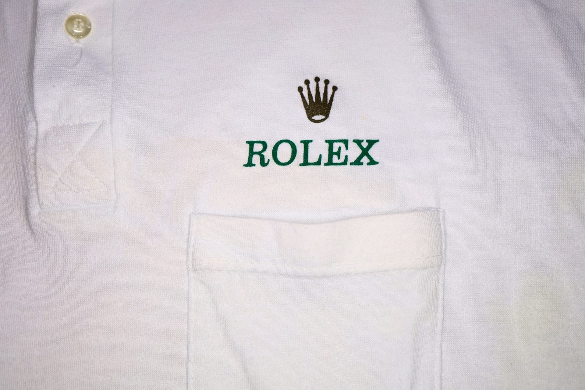 HB31-013 – Vintage Rolex Polo Shirt XXL White Stedman Made in USA Pocket Tee – Baer & Bosch Auctions