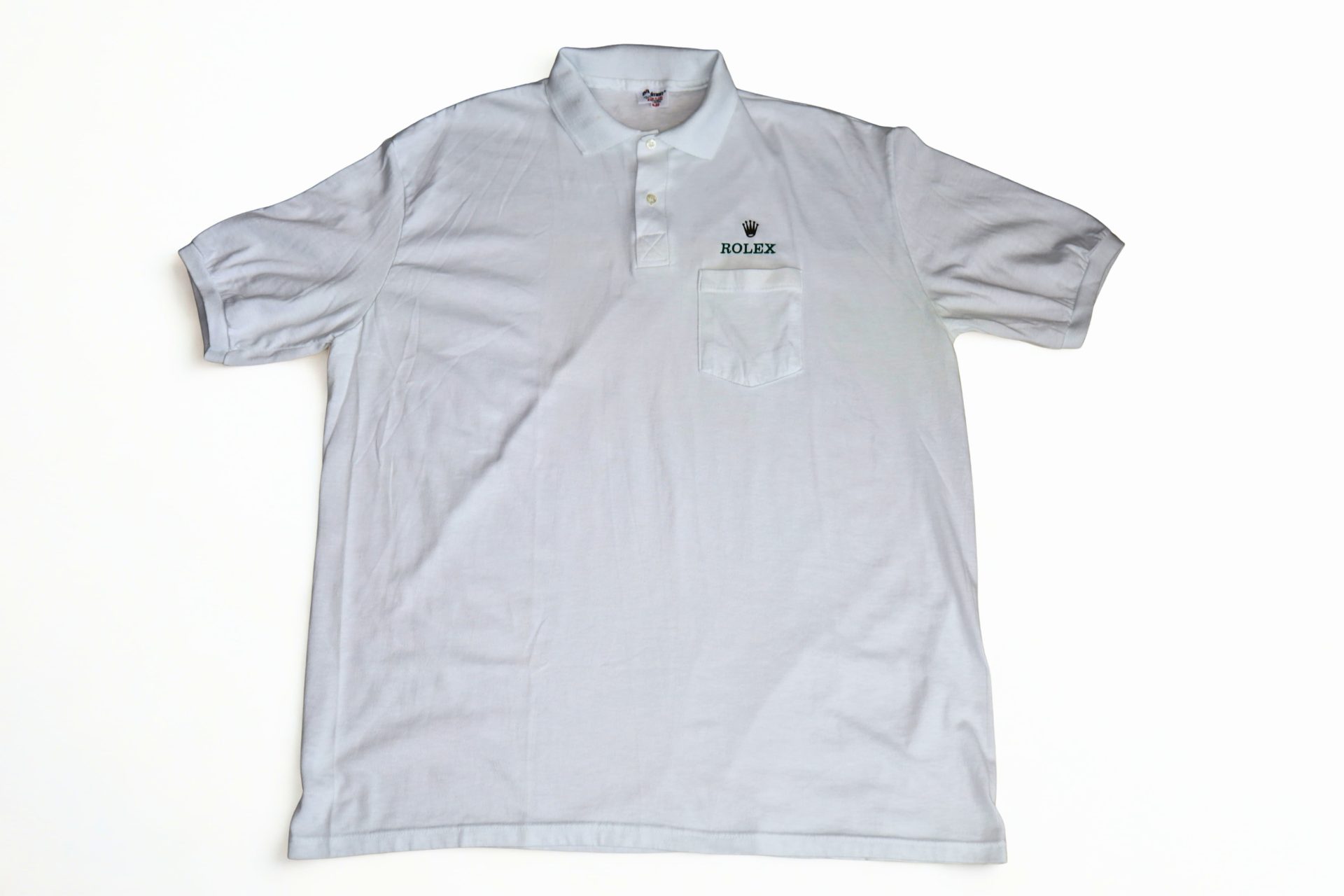 HB31-013 – Vintage Rolex Polo Shirt XXL White Stedman Made in USA Pocket Tee – Baer & Bosch Auctions