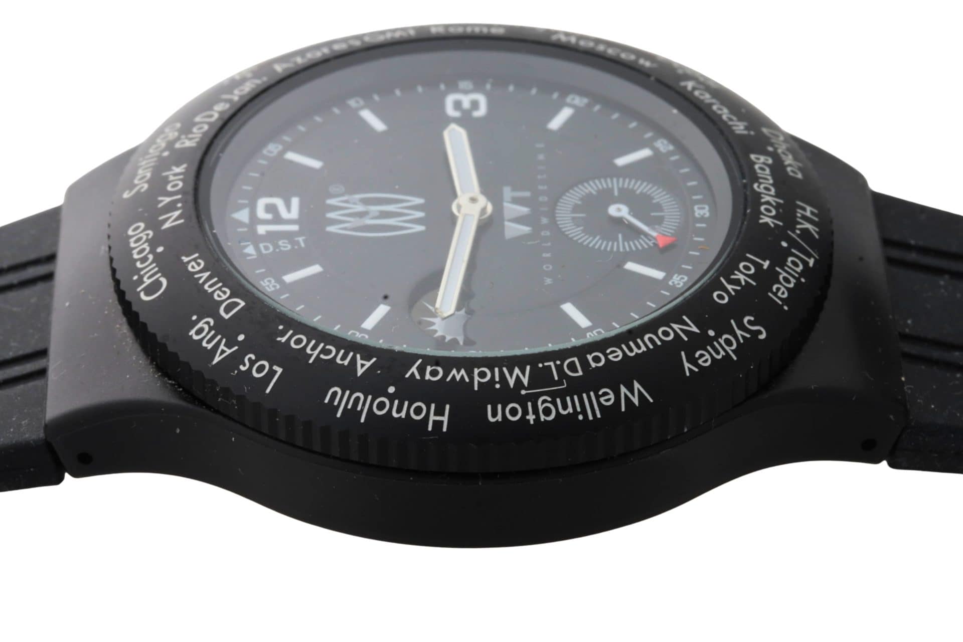 HB31-020 – ATOP WWT World Time Watch Sun/Moon Dial With Box – Baer & Bosch Auctions
