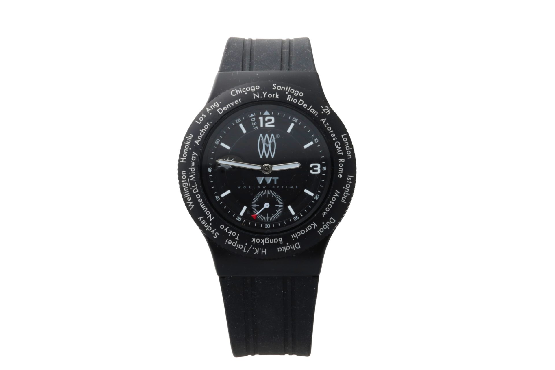 HB31-020 – ATOP WWT World Time Watch Sun/Moon Dial With Box – Baer & Bosch Auctions