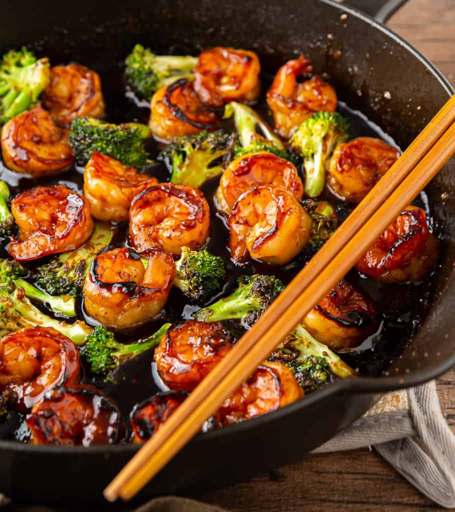 honey garlic shrimp with broccoli