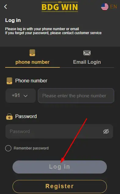 Tick remember password option
