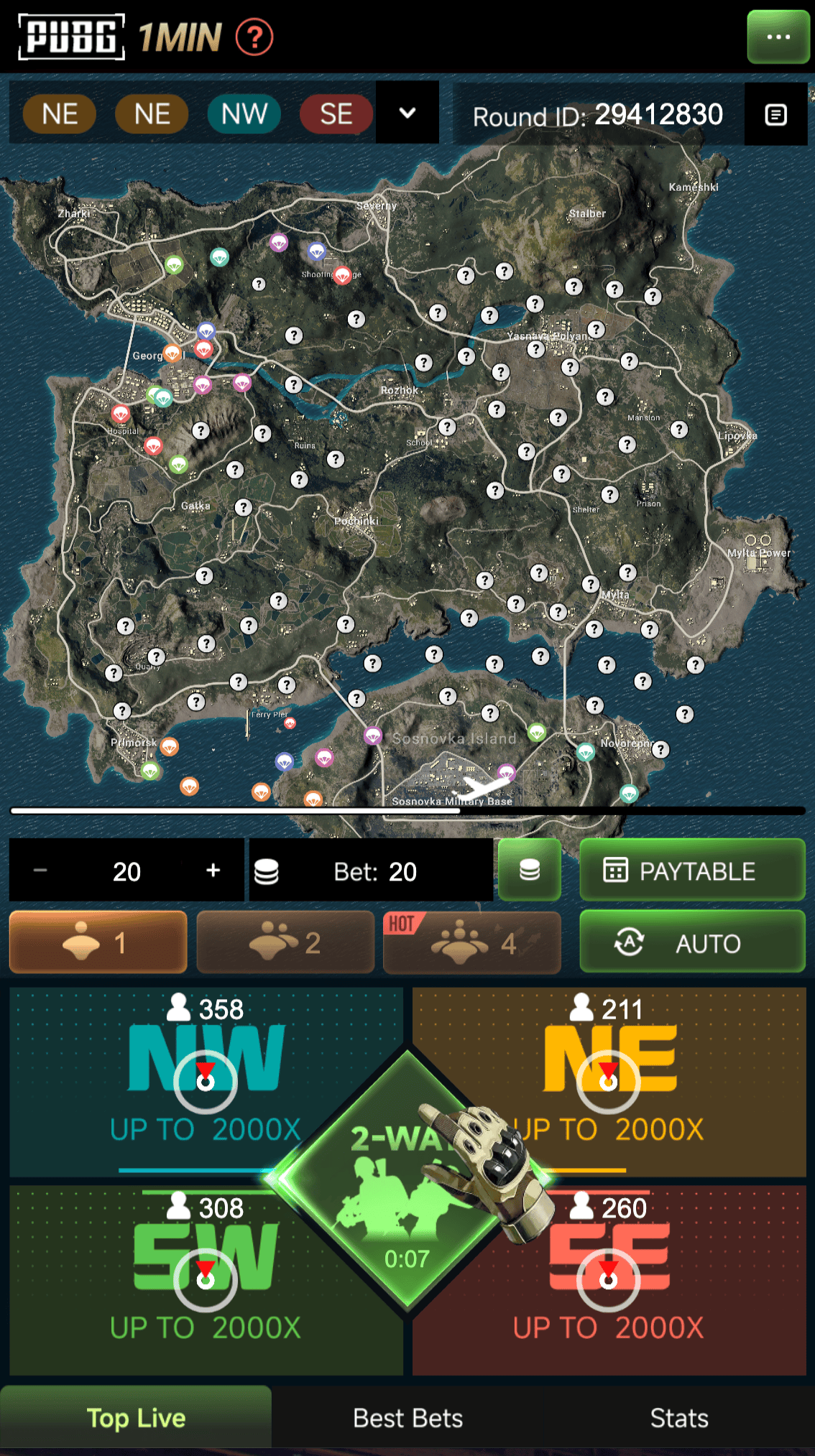 bdg win pubg game screenshot from the BDG Win app