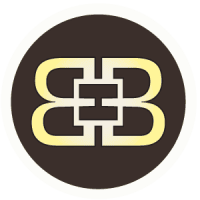 Bedboots logo yellow on brown circle