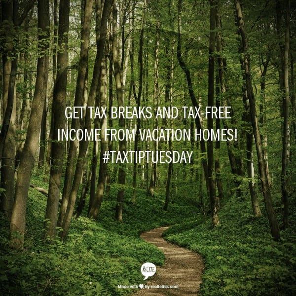 tax-free income from vacation homes