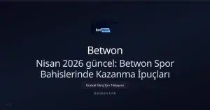 Betwon Spor Bahislerinde Kazanma İpuçları