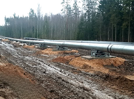 стационарные роликовые опоры трубопровода