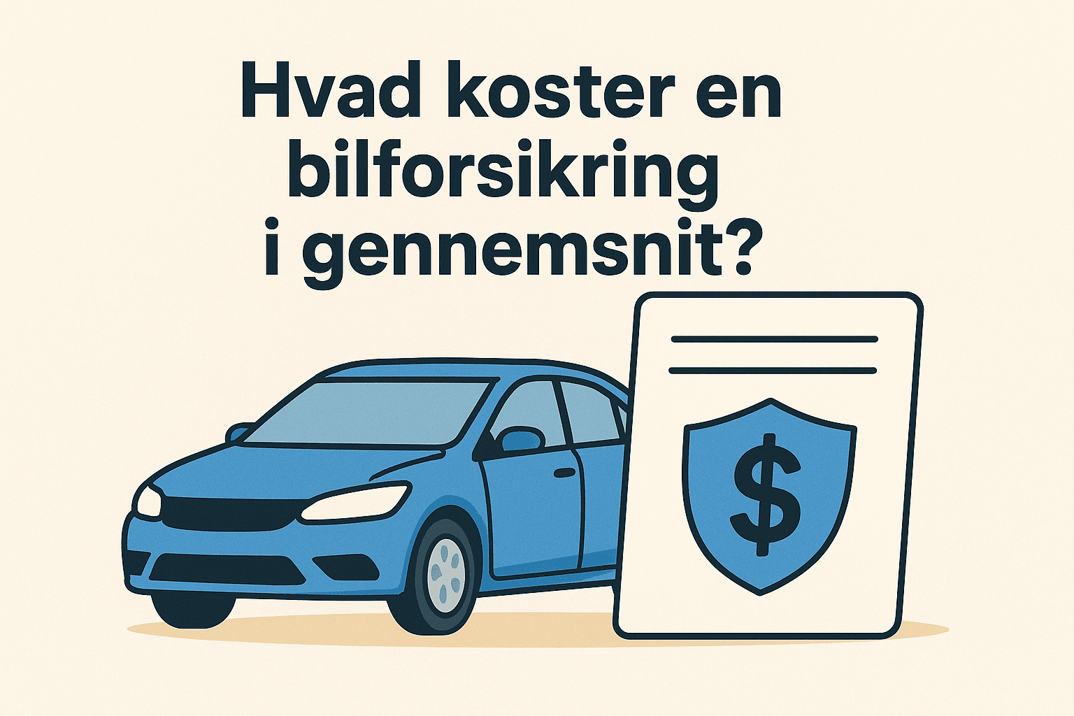 Gennemsnitlige priser på bilforsikring i Danmark